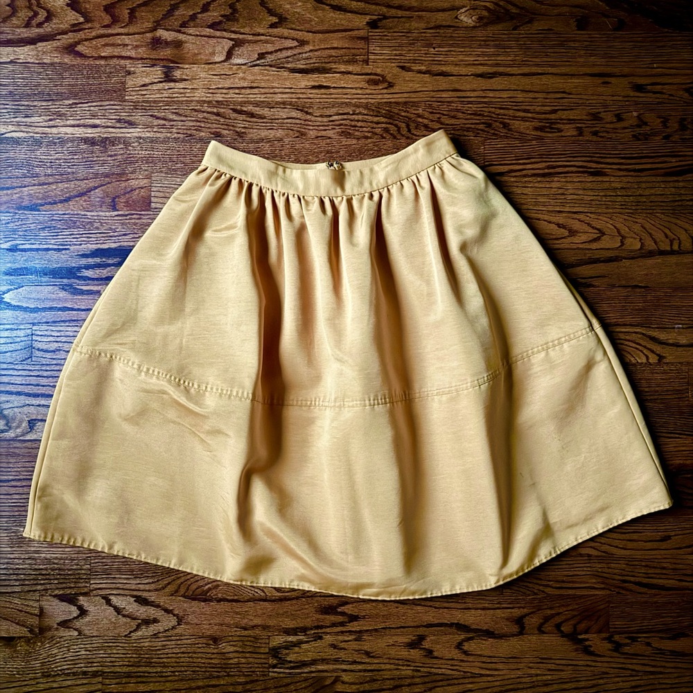 EUC Express Yellow Midi Skirt, size 10